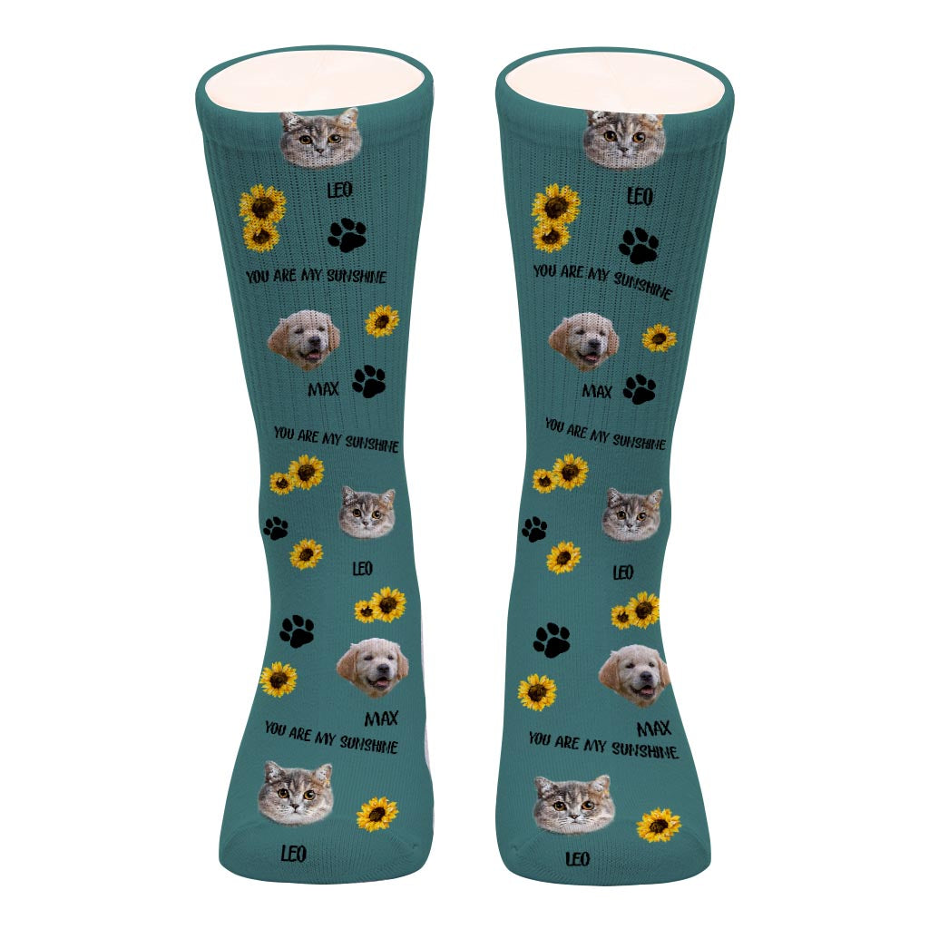 This Human Belongs To - Dog gift for cat lover - Personalized Socks