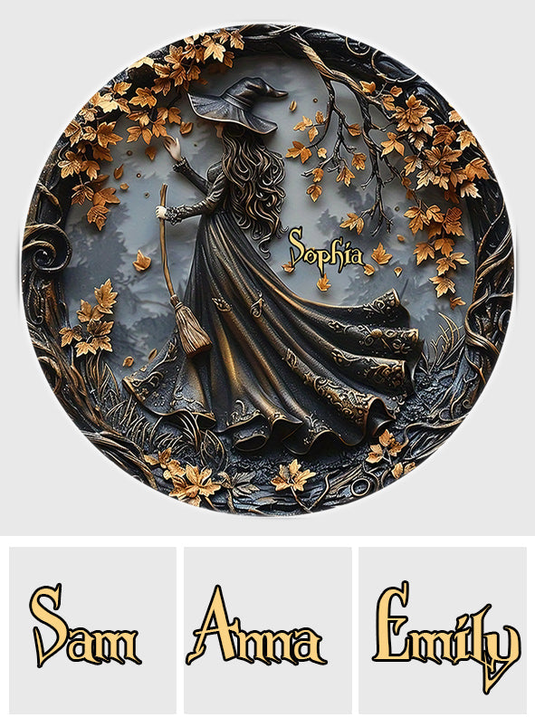 Beautiful Witch - Personalized Witch Round Rug