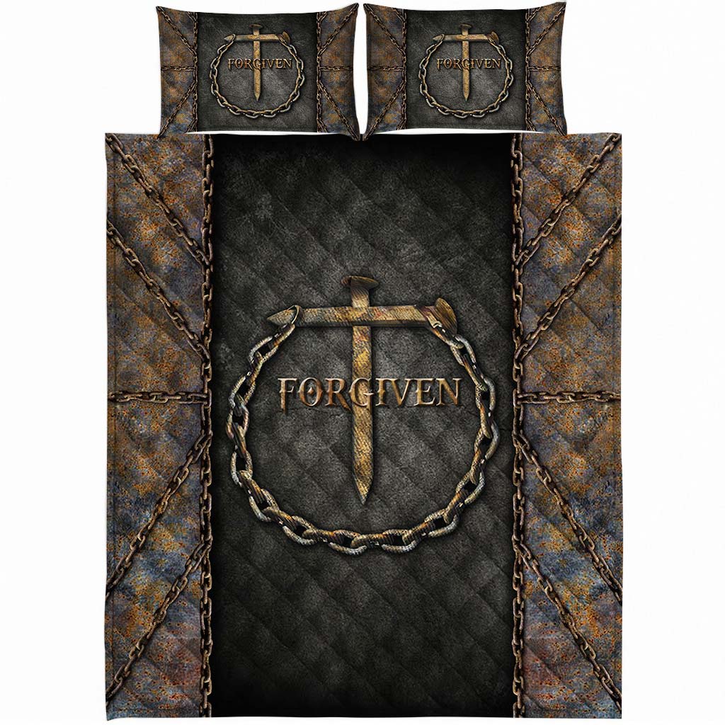 Forgiven - God 3D Pattern Print Quilt Bed Set