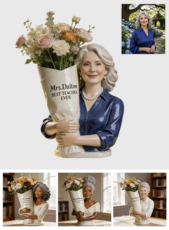 Thanks For Helping Me Grow - Personalized Teacher Acrylic Pot