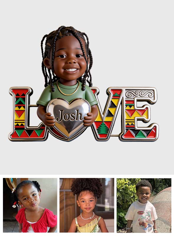 Proud Juneteenth - Personalized Kid 3D Embossed Enamel Pin