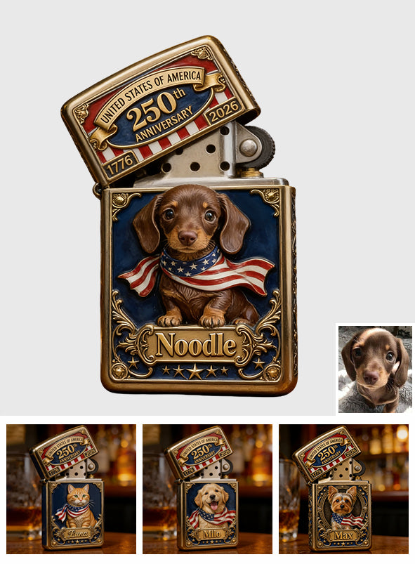 USA 250th Anniversary - Personalized Dog Lighter