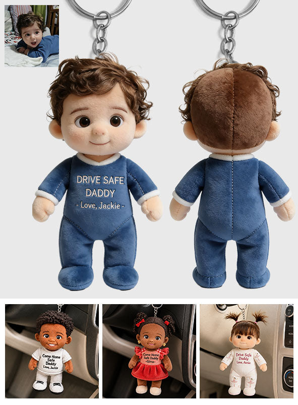 Perfect Father's Day Gift - Personalized Father Plush Keychain