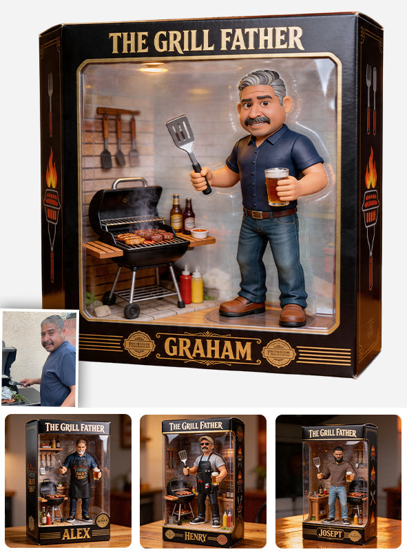 The Grilling Father - Personalized Father Custom Shaped Acrylic Plaque