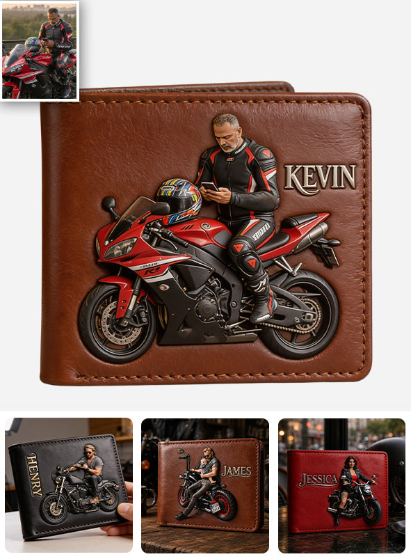 Ride To Live - Personalized Biker Leather Wallet