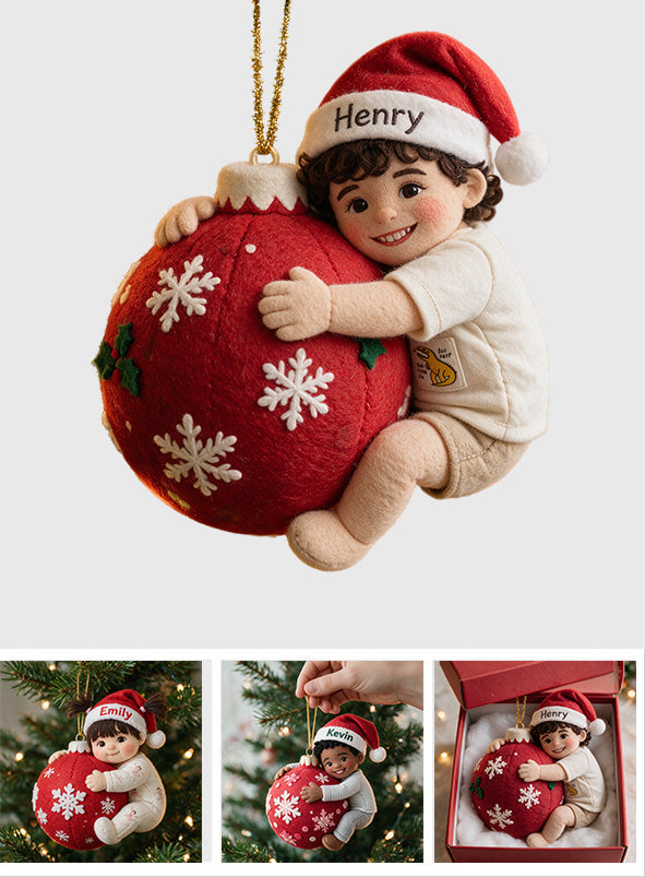 Little Christmas - Personalized Kid Plush Ornament