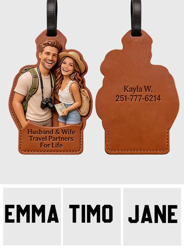 Travel Partners For Life - Personalized Couple Luggage Tag