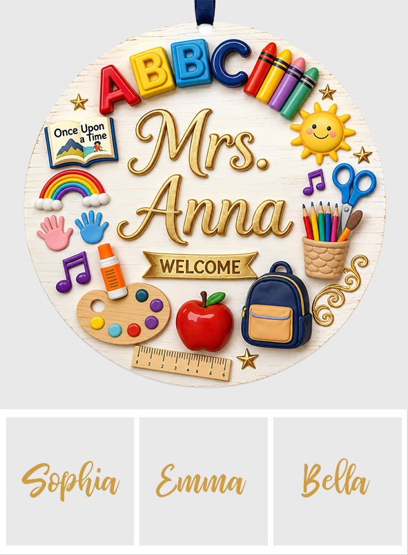 Teacher Gifts - Personalized Teacher Custom Shaped Wood Sign