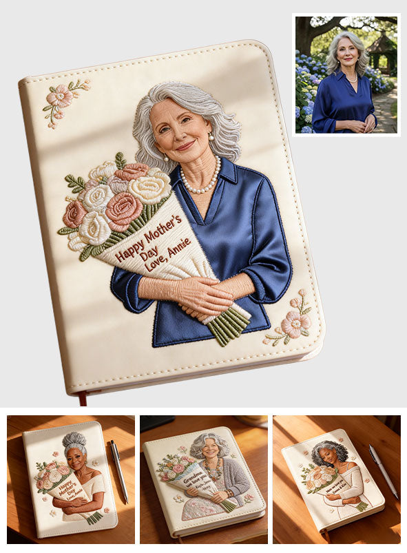 Mother's Day Flower Hug - Personalized Mother Leather Journal