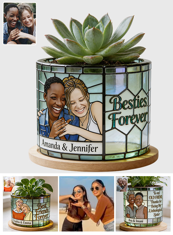 Best Friends Forever - Personalized Bestie Ceramic Plant Pot