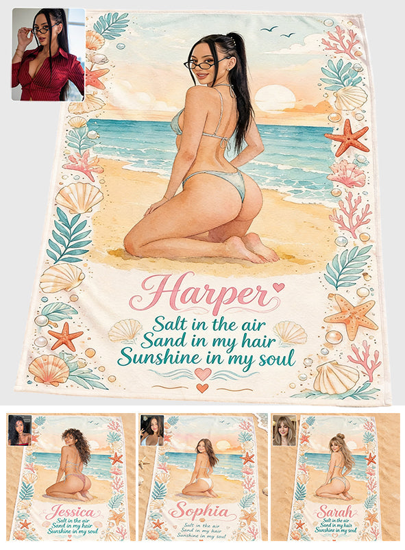 Sunshine In My Soul - Personalized Sea Lover Quick-dry Beach Towel/ Bath Towel