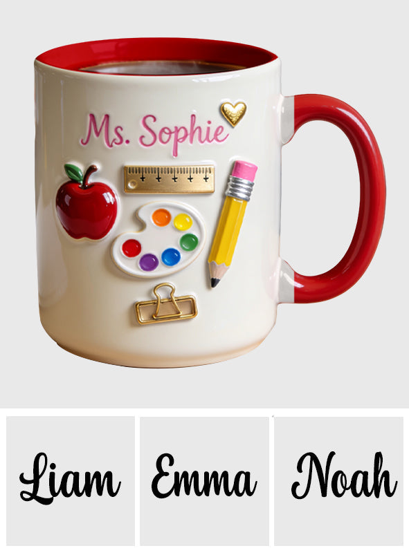 Teach With Love - Personalized Teacher Accent Mug