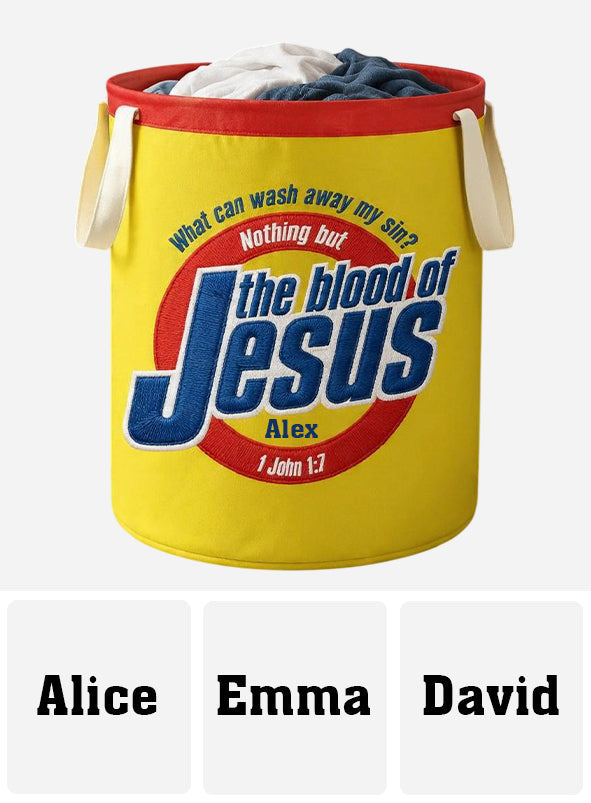 The Blood Of Jesus - Personalized Christian Storage Basket