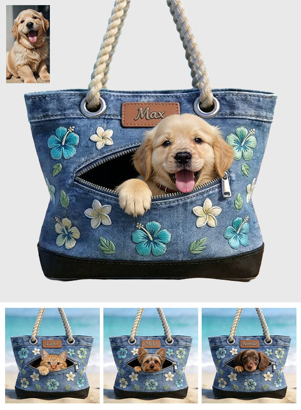 Salty Lil' Beach - Personalized Dog Beach Bag