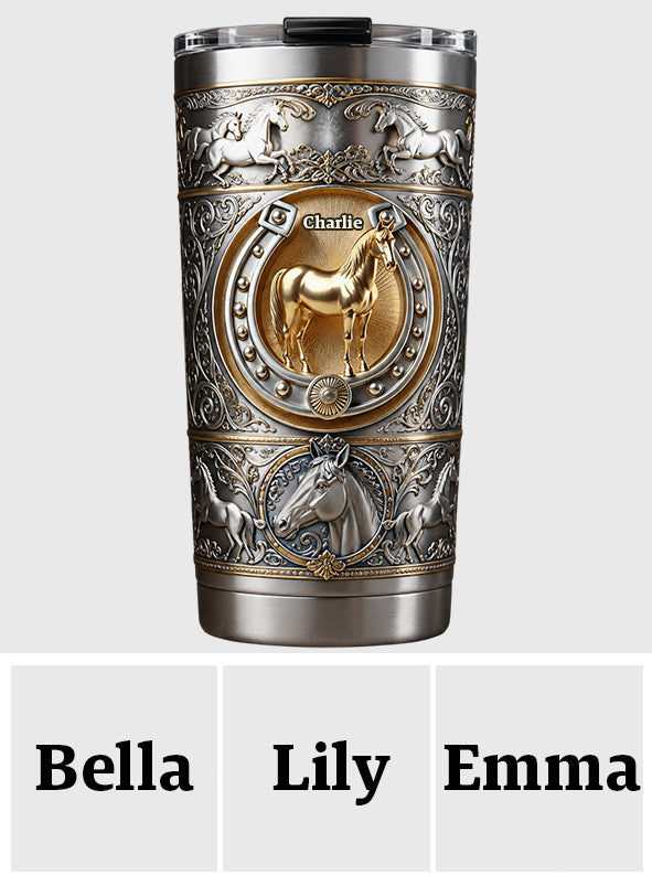 Love Horses - Personalized Horse Tumbler