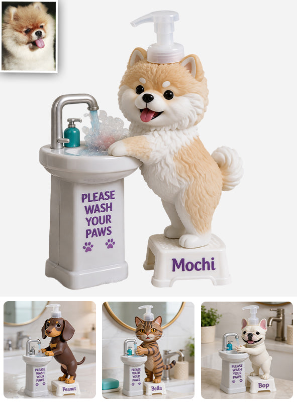 Please Wash Your Paws - Personalized Dog Pump Dispenser