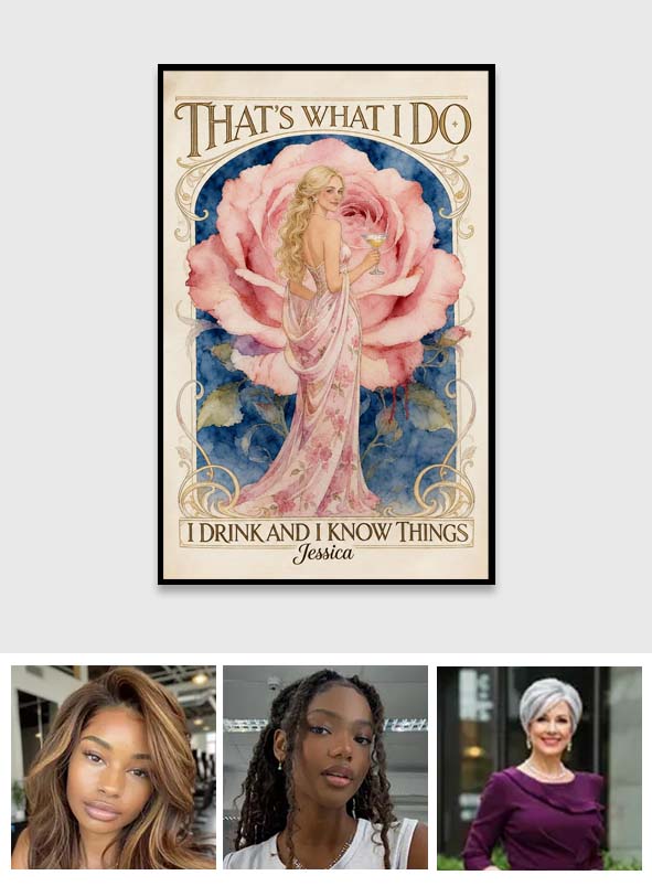 That's What I Do, I Drink And I Know Thing - Personalized Self Love Canvas And Poster