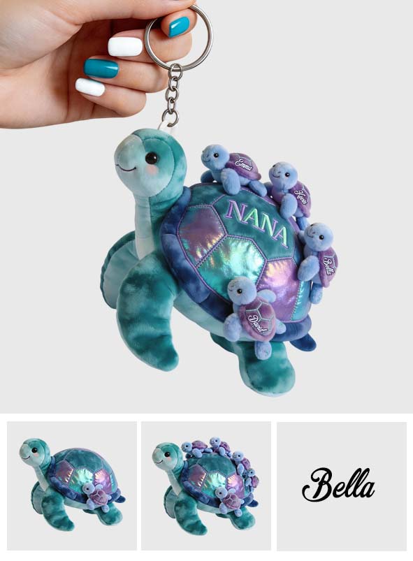 Nana Turtle - Personalized Grandma Plush Keychain