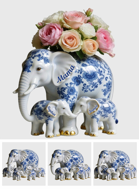 Mama Elephant - Personalized Mother Acrylic Pot