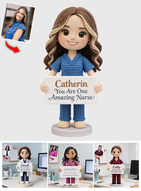 You Are One Amazing Nurse - Personalized Nurse Hand Knitted Figurine