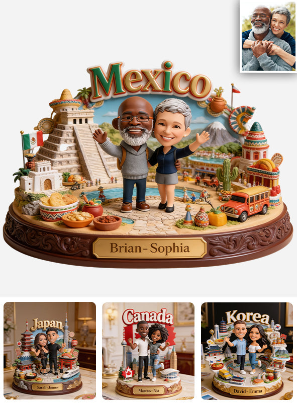 Our Travel Story - Any Photo, Any City - Personalized Travelling Custom Shaped Acrylic Plaque
