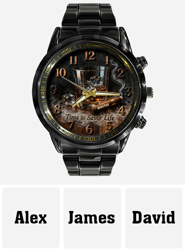 Time To Savor Life - Personalized Whisky Hand Watch