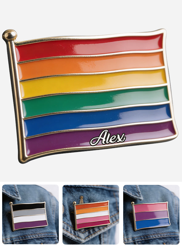 Proud Of Me - Personalized LGBT Support 3D Embossed Enamel Pin