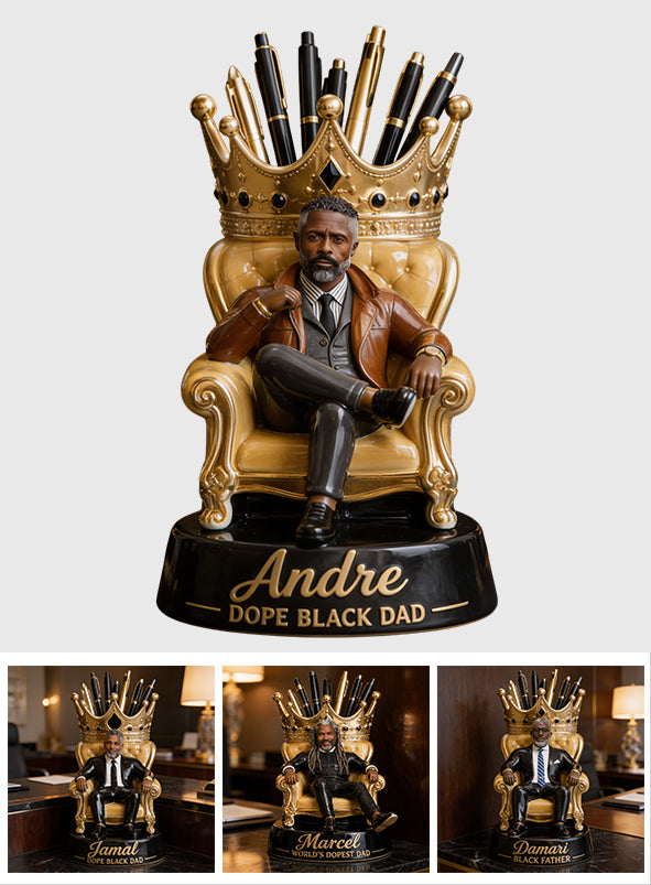 World's Dopest Dad - Personalized African American Acrylic Pot
