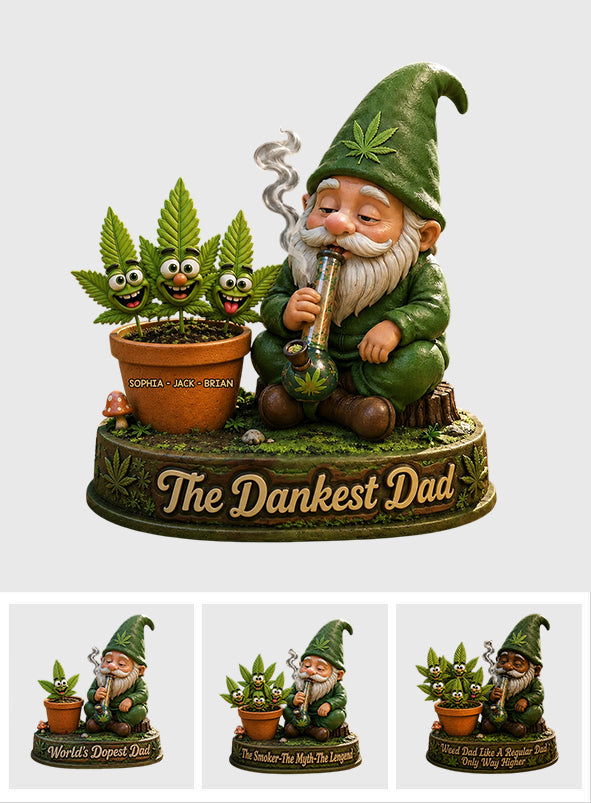 Weed Fathers Day Card, Worlds Dopest Dad, Stoner Gifts - Personalized Weed Custom Shaped Acrylic Plaque