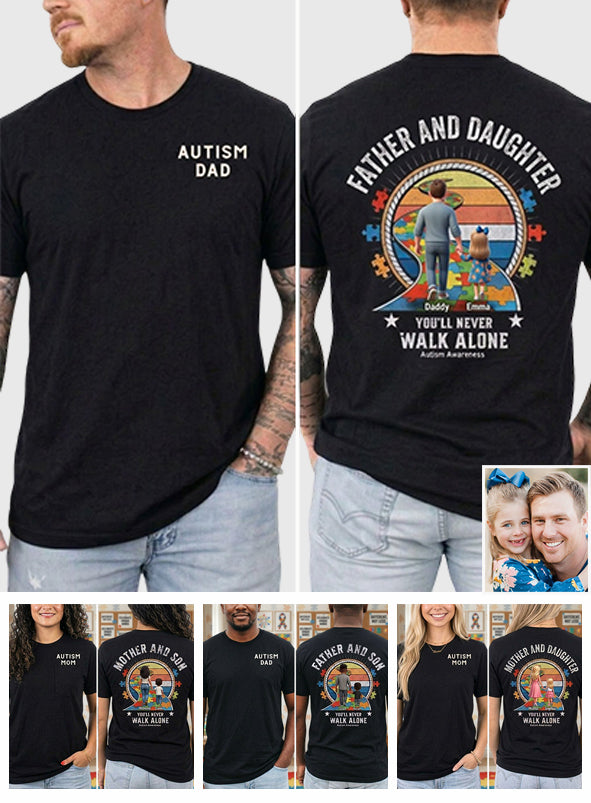 You'll Never Walk Alone - Personalized Autism Awareness All Over Shirt