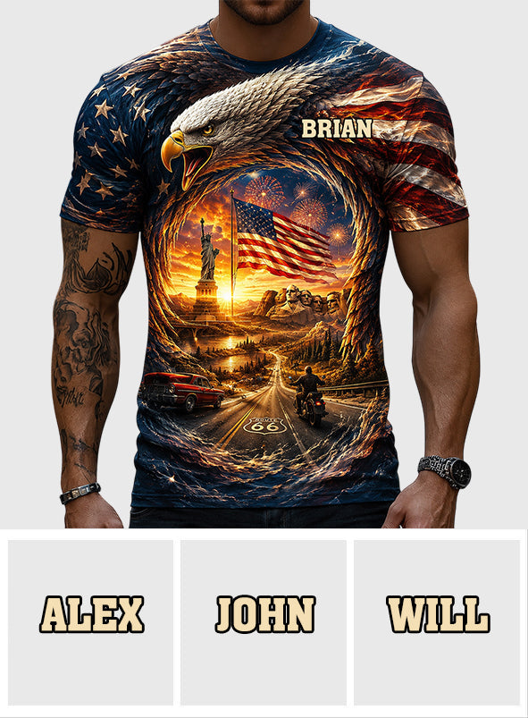 Real American - Personalized Patriot All Over Shirt
