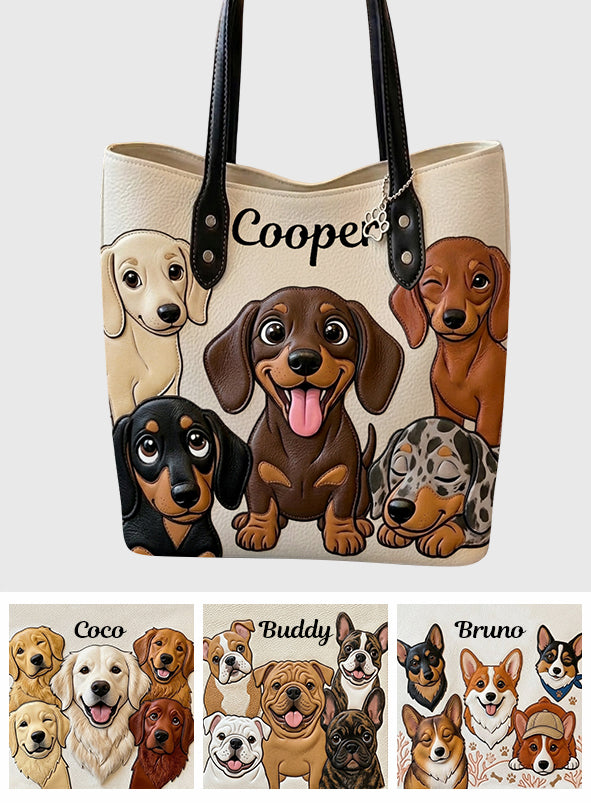 Love Dachshund - Personalized Dog Tote Bag