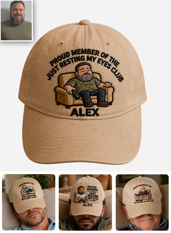 Proud Member Of The Just Resting My Eyes Club - Personalized Father Classic Cap
