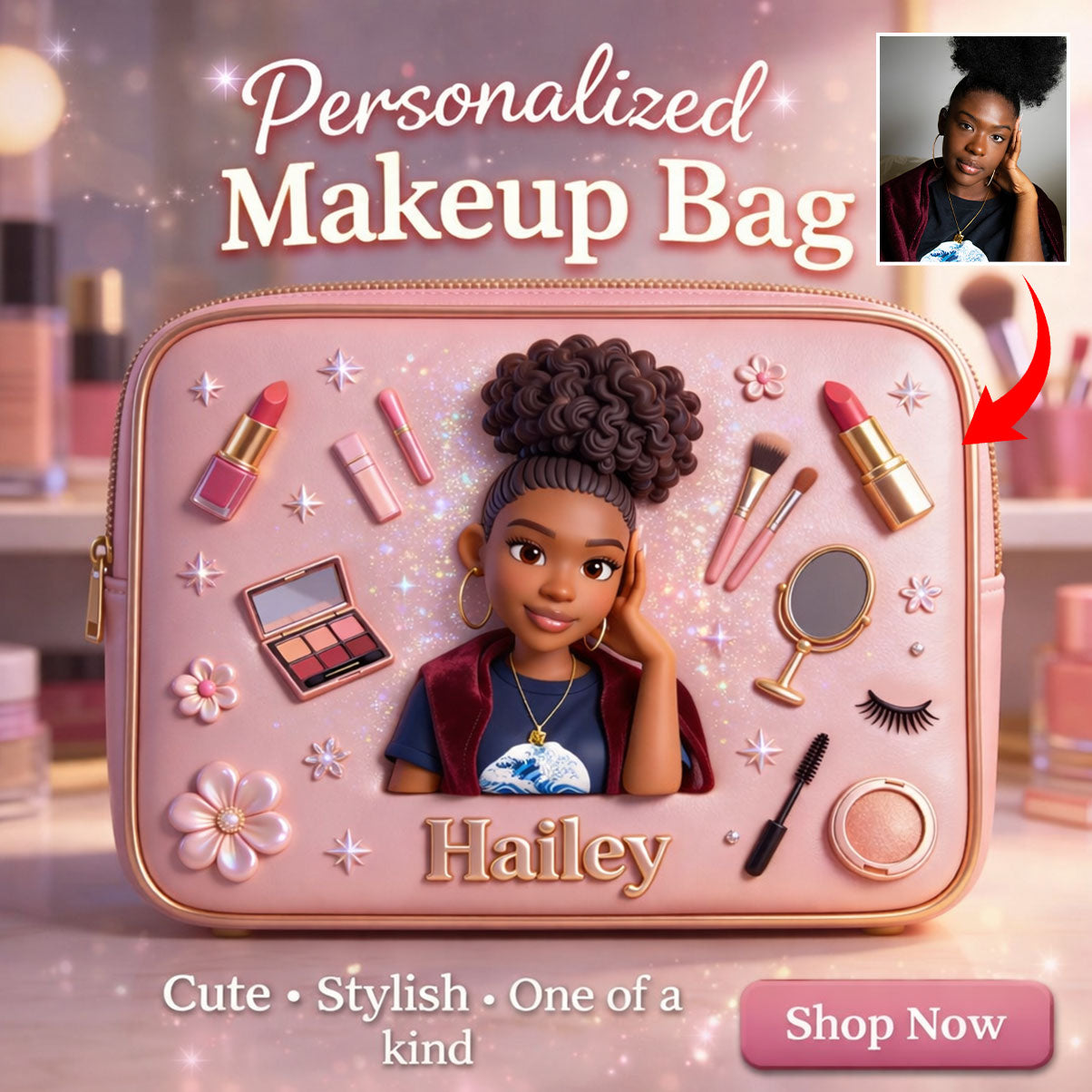 Love Make Up - Personalized Makeup Bag