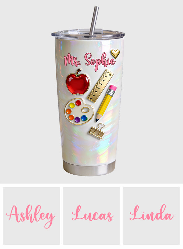 Teach With Love - Personalized Teacher Tumbler