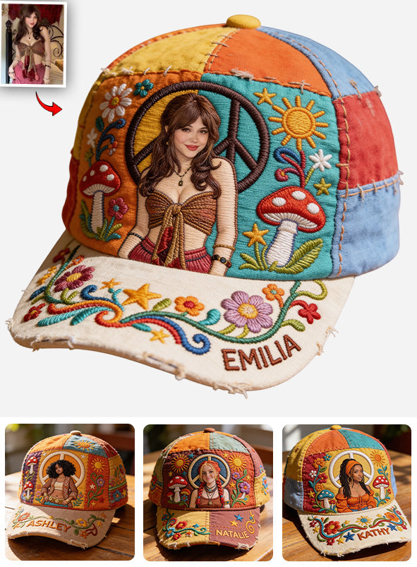 Peace Love Sunshine - Personalized Hippie Classic Cap