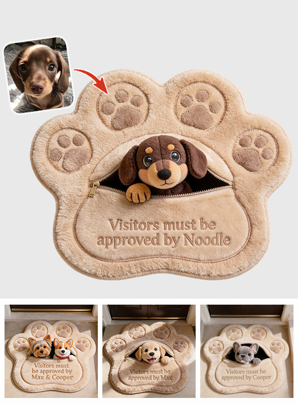 Visitors Must Be Approved - Personalized Dog Non-Slip Tufted Rug
