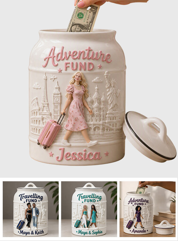 Travelling Saving Jar - Personalized Travelling Jar