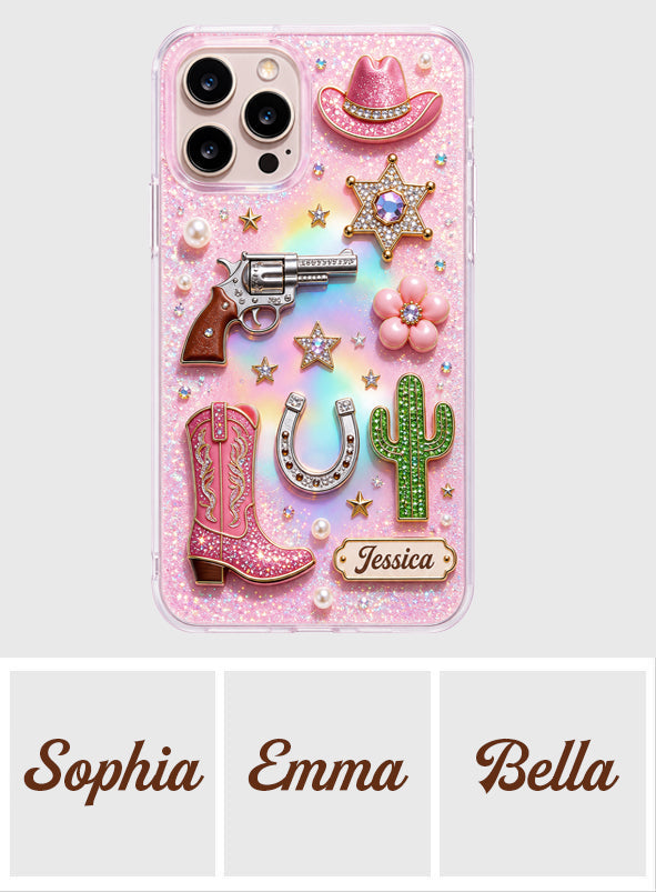 Western Cowgirl - Personalized Cowgirl Shaker Phone Case
