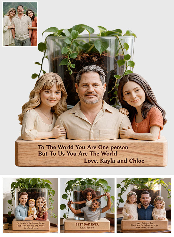 Perfect Father's Day Gift - Personalized Father Acrylic Pot