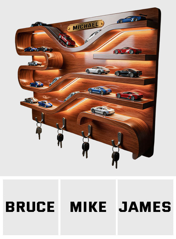 Love Cars - Personalized Car Lover Custom Shaped Hanging Rack