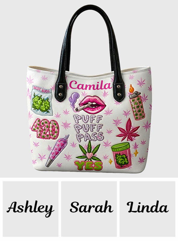 Puff Puff Pass - Personalized Weed Tote Bag