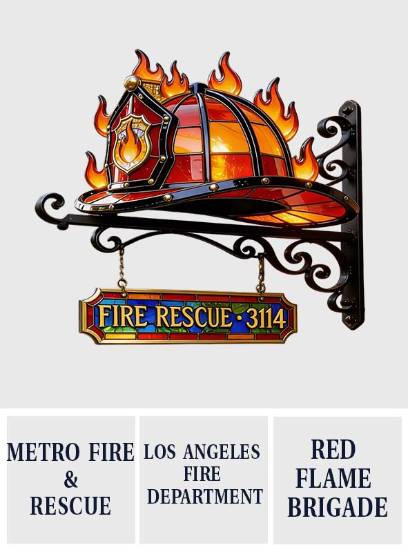 Proud Firefighter - Personalized Firefighter Wooden Wall Mount Sign