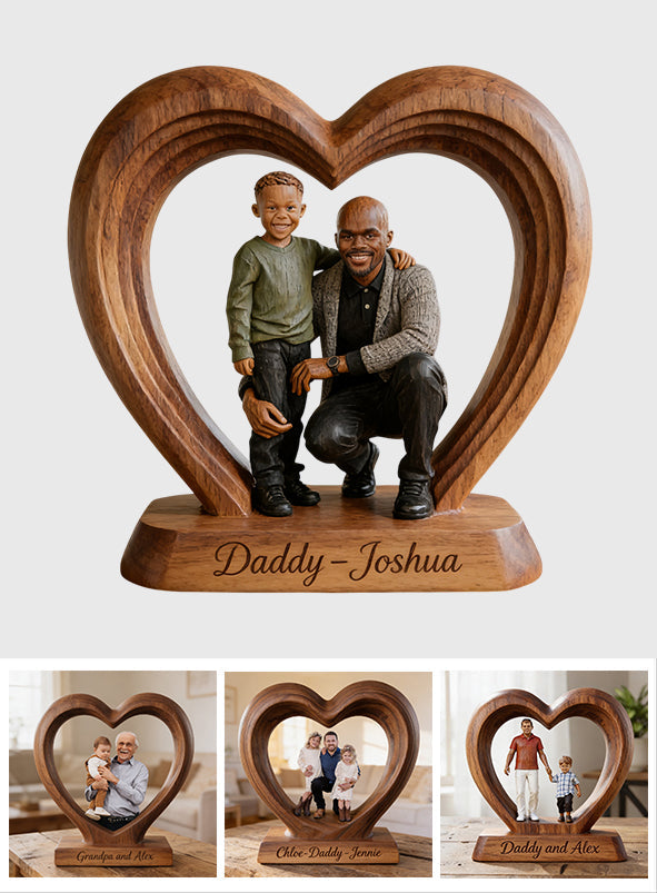 Perfect Father's Day Gift - Personalized Father Custom Shaped Wood Plaque