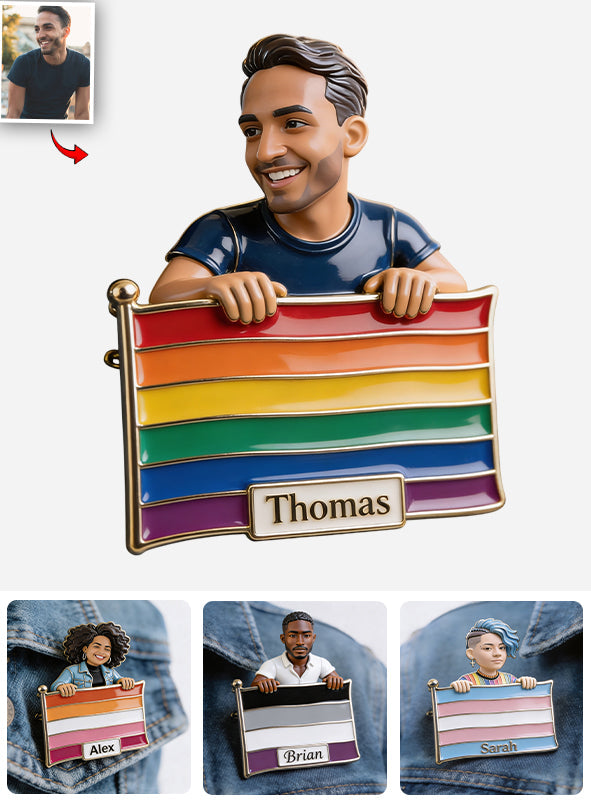 Proud Me - Personalized LGBT Support 3D Embossed Enamel Pin