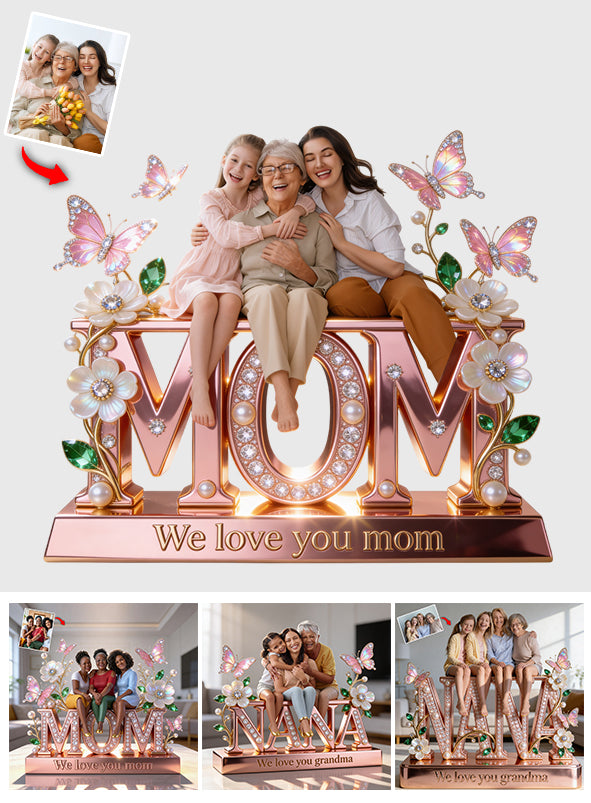 Mother Gift Idea, Family Gift - Personalized Mother Custom Shaped Acrylic Plaque