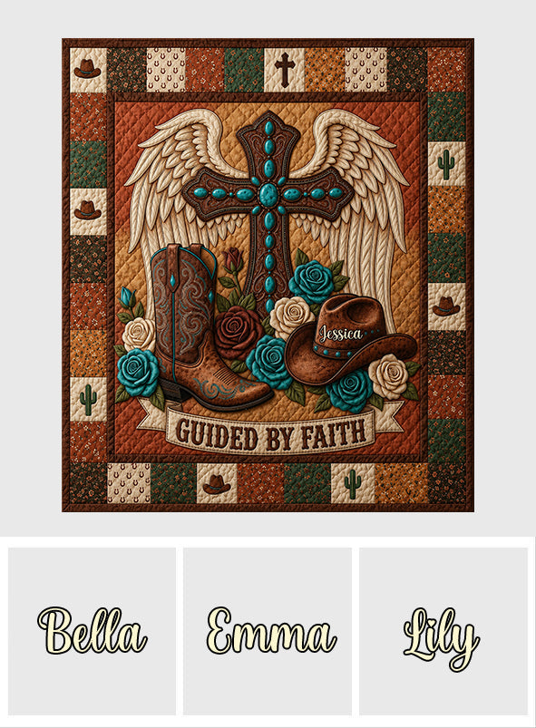 Guided By Faith - Personalized Christian Blanket