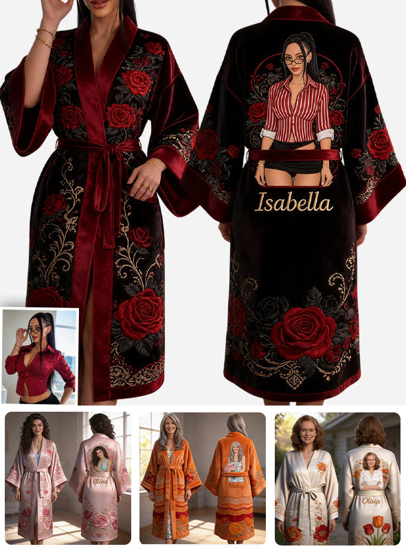 Love Myself - Personalized Self Love Pajama Kimono Robe
