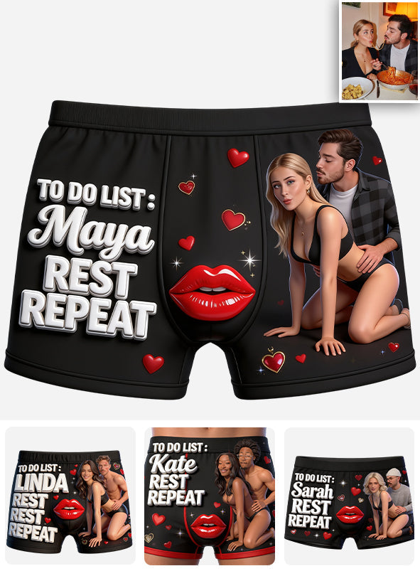 To Do List - Personalized Spicy Couple Men’s Boxer Briefs