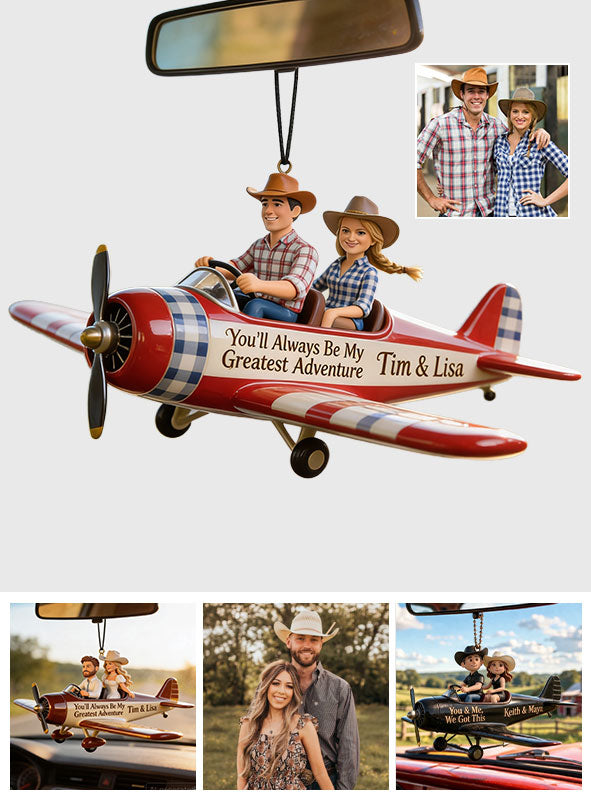 My Greatest Adventure - Personalized Couple Car Ornament